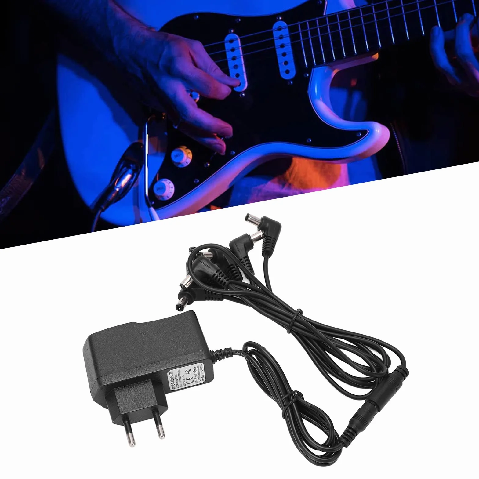 Zasilanie pedału zasilania, wbudowany filtr trybu wspólnego Zasilanie pedału efektów gitarowych Kabel łańcuchowy do grania
