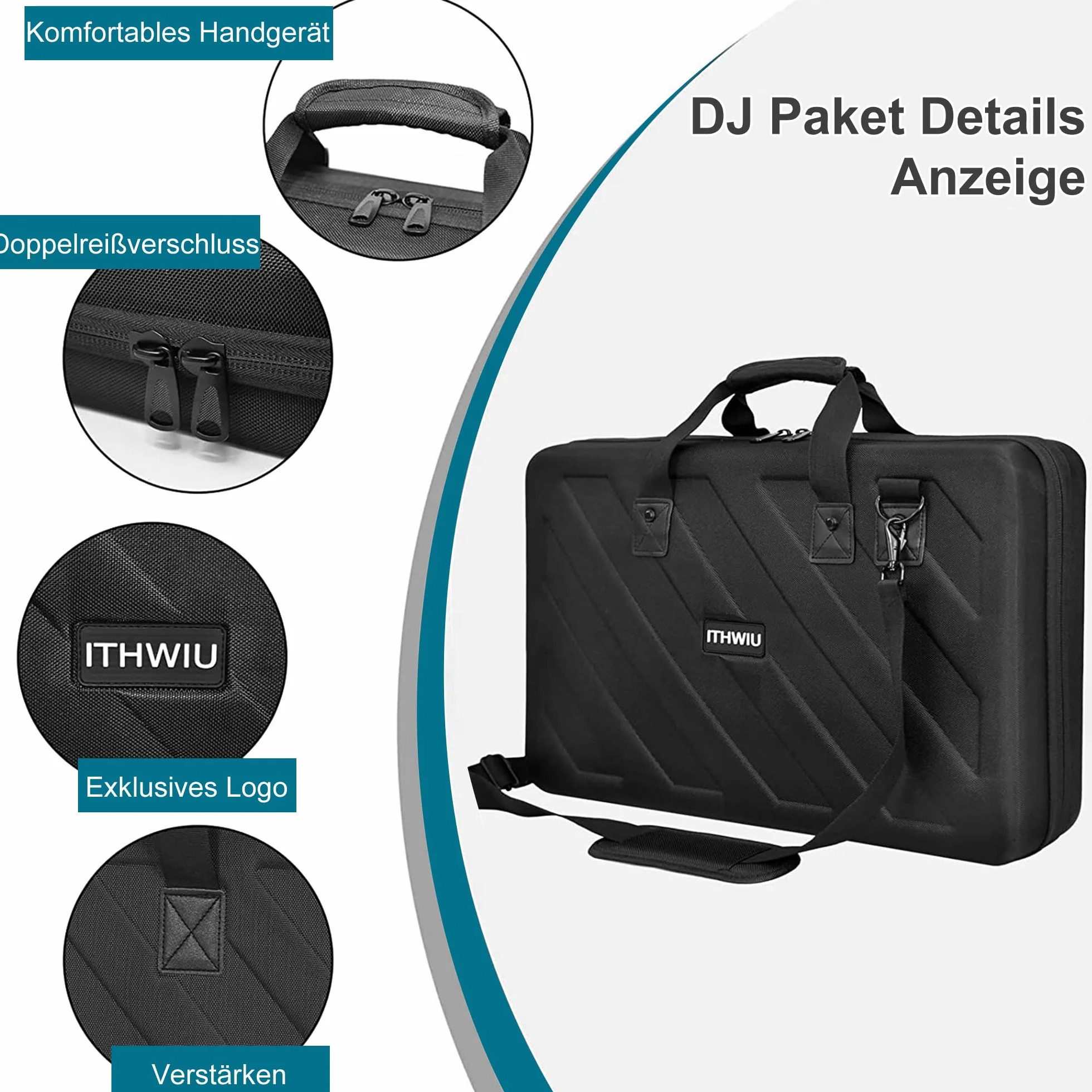 do Pioneer RX, SX, SX2, SX3, Denon MC7000, DDJ FLX6, czarny