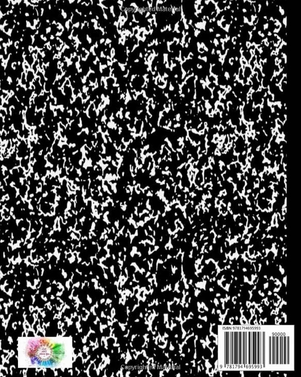 Composition Book: Black Marble Cover