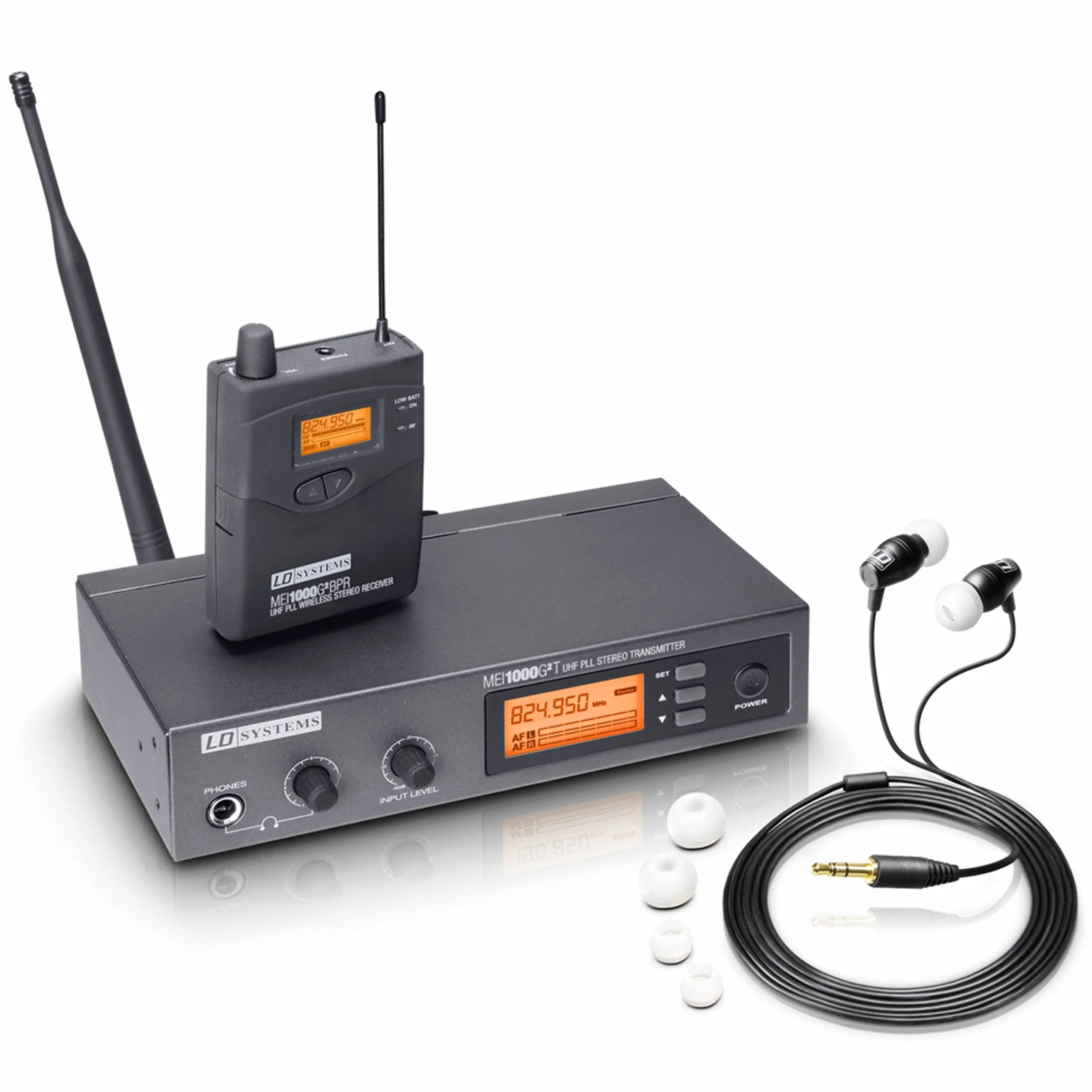 Ld Systems LDMEI1000G2 Zestaw Monitorów Dousznych, Czarny, 160 Częstotliwości