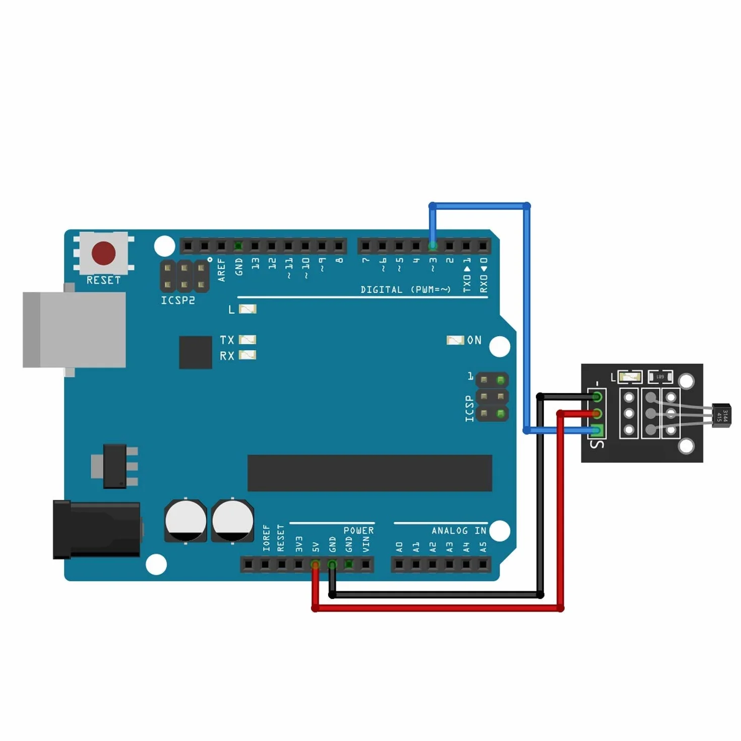 5 szt. Hall Effect KY-003 magnetyczny modu? czujnika DC 5 V do Arduino PIC AVR Smart Cars