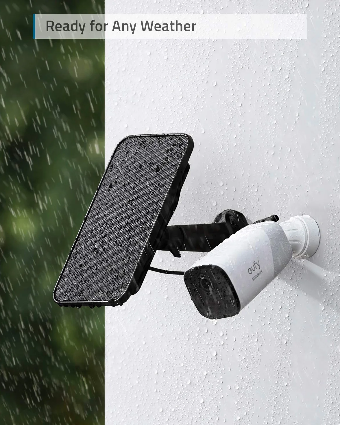 eufy Security Certyfikowany panel słoneczny eufyCam, kompatybilny z eufyCam, zasilacz ciągły, panel słoneczny 2,6 W, odporny na warunki atmosferyczne IP65