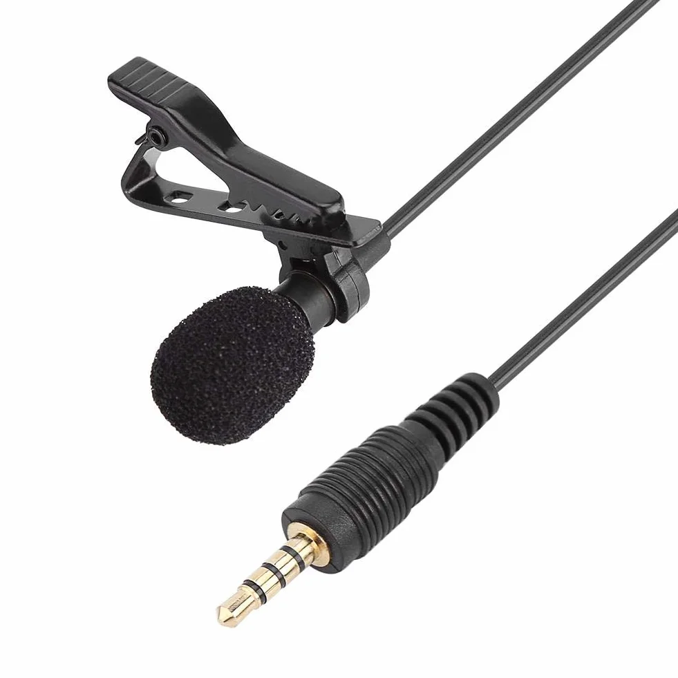 Przypinany mikrofon, przypinana klapa z przewodem mini jack 3,5 mm, mikrofon pojemnościowy zestawu głośnomówiącego, mikrofon, mikrofon lavalier do podcastów, nagrywania, lustrzanka cyfrowa, aparat, smartfon, komputer, laptop