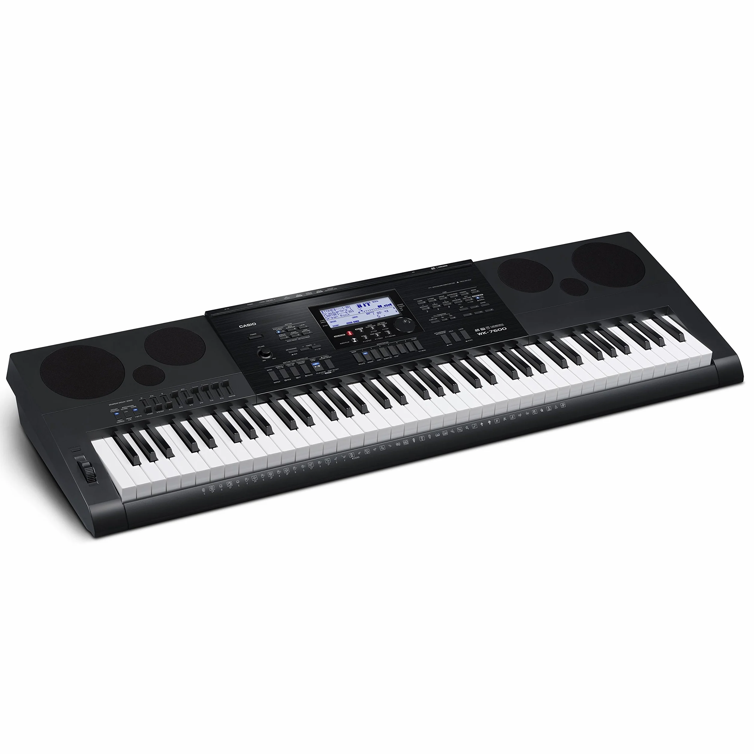 Casio WK-7600 Keyboard, Czarny, 126 x 47.5 x 19.5 cm