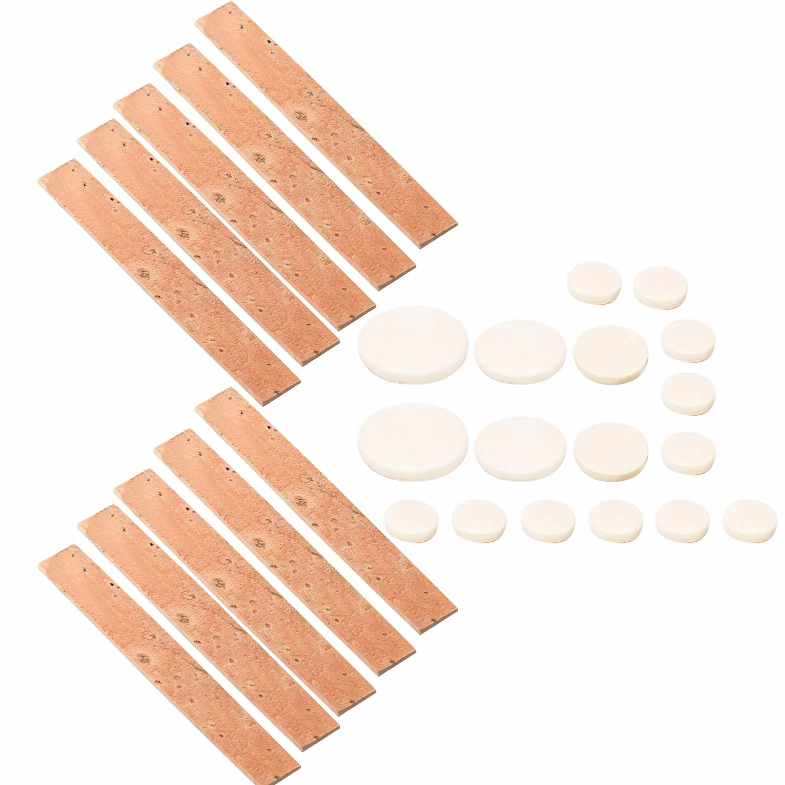 Bb Key Clarinet Pads Kit, Trwałe 17-częściowe podkładki dźwiękowe + 10-częściowe naturalne arkusze korka Zestawy zamienne do instrumentów klarnetowych