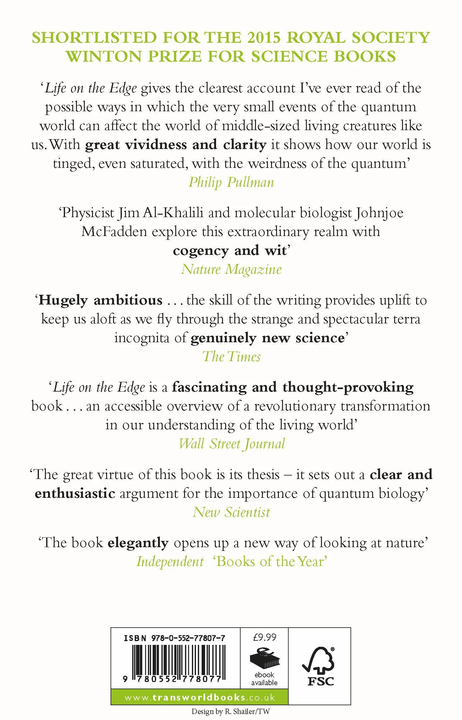 Life on the Edge: The Coming of Age of Quantum Biology