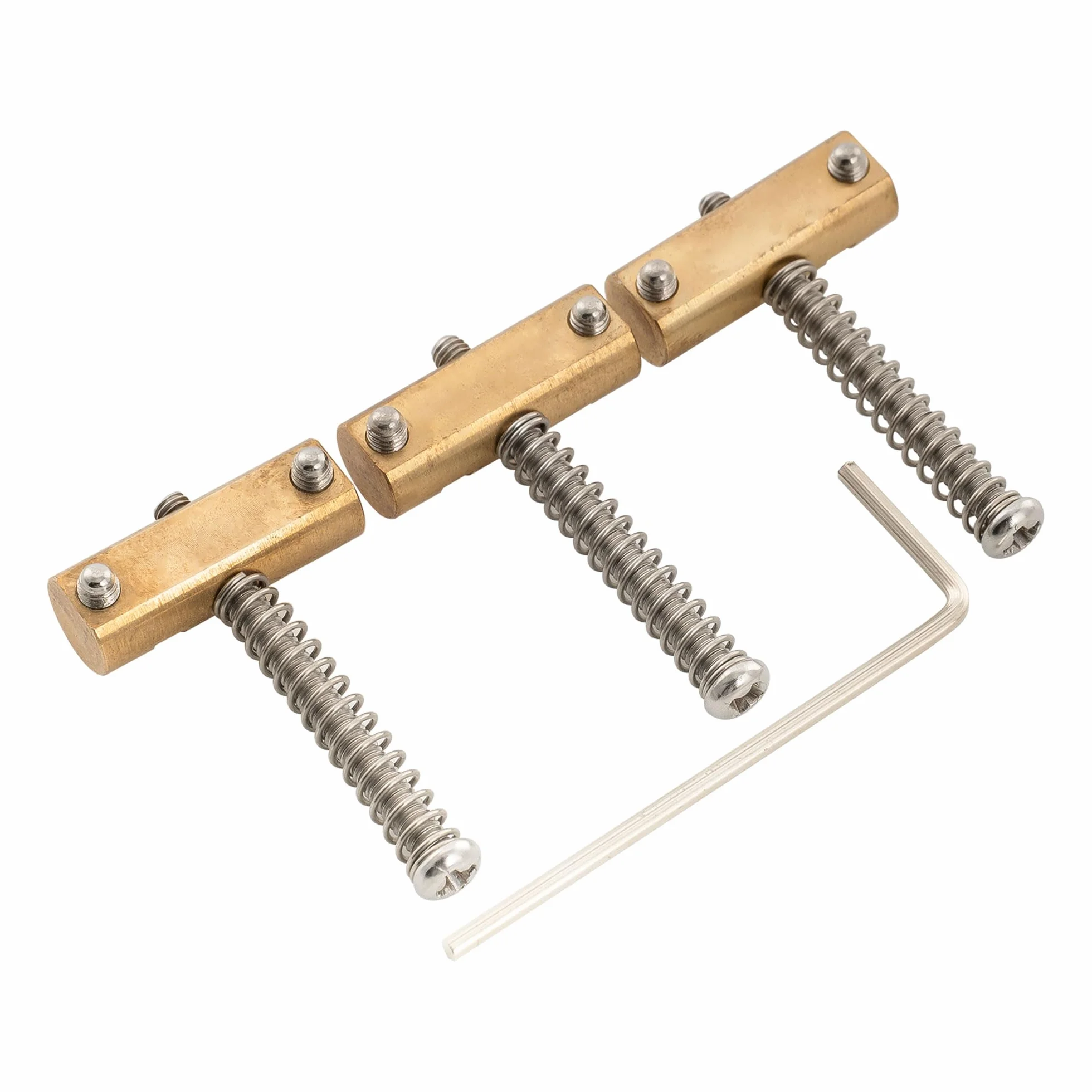 Musiclily Ultra 10,8mm Mosiądz Kompensacją Telecaster Siodełka Mostka do Gitary Elektrycznej typu Tele, Oryginalny Kolor Nikiel Śruby(3 szt.)
