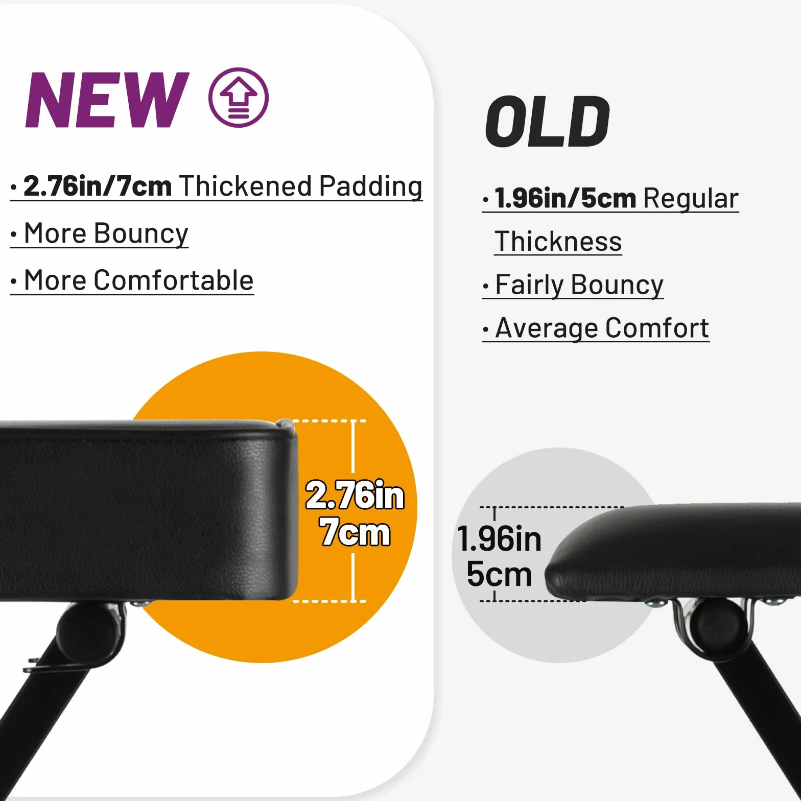 CAHAYA Premium Keyboard Ławka 7CM Wyściełana poduszka Grubość X-Style Ławka fortepianowa 3 Regulowana wysokość Klawiatura Premium Krzesło do elektronicznych klawiatur cyfrowych Fortepiany CY0296