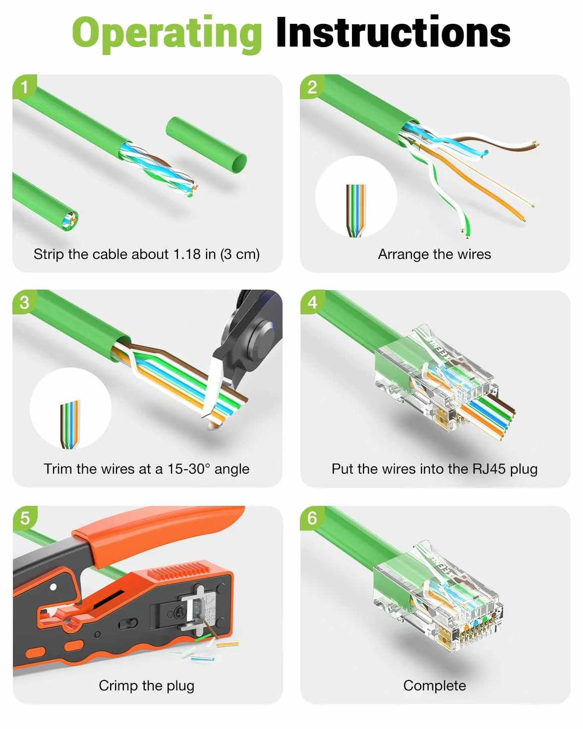50 sztuk wtyczka RJ45 CAT6 przelotowa, złocona wtyczka sieciowa CAT6 CAT5E, 1 Gbit/s 250 MHz, UTP wtyczka Lan do kabla instalacyjnego Cat 6 Cat5E Cat5, obsługująca PoE