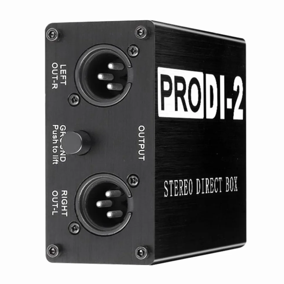 1 szt. Audio DI Box Direct Injection Box Low Noise Guitar Bass DI 2-kanałowy konwerter audio/832