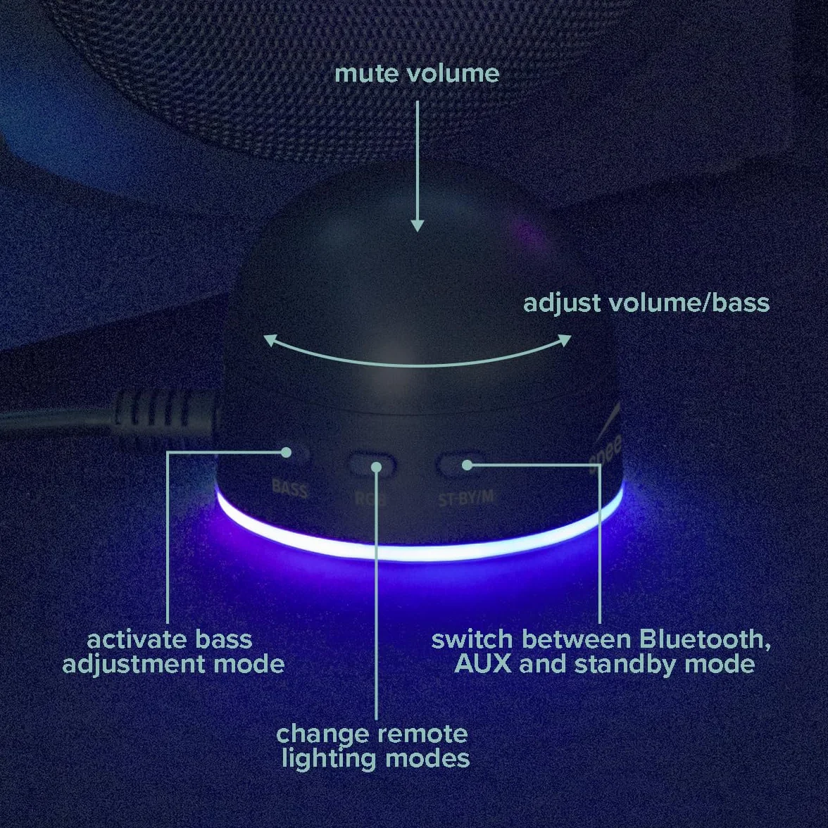 Speedlink GRAVITY LT głośniki komputerowe 2.1 z Bluetooth - z drewnianym subwooferem, aktywny system głośników 80 W, gniazdo AUX 3,5 mm, pilot biurkowy RGB, czarny