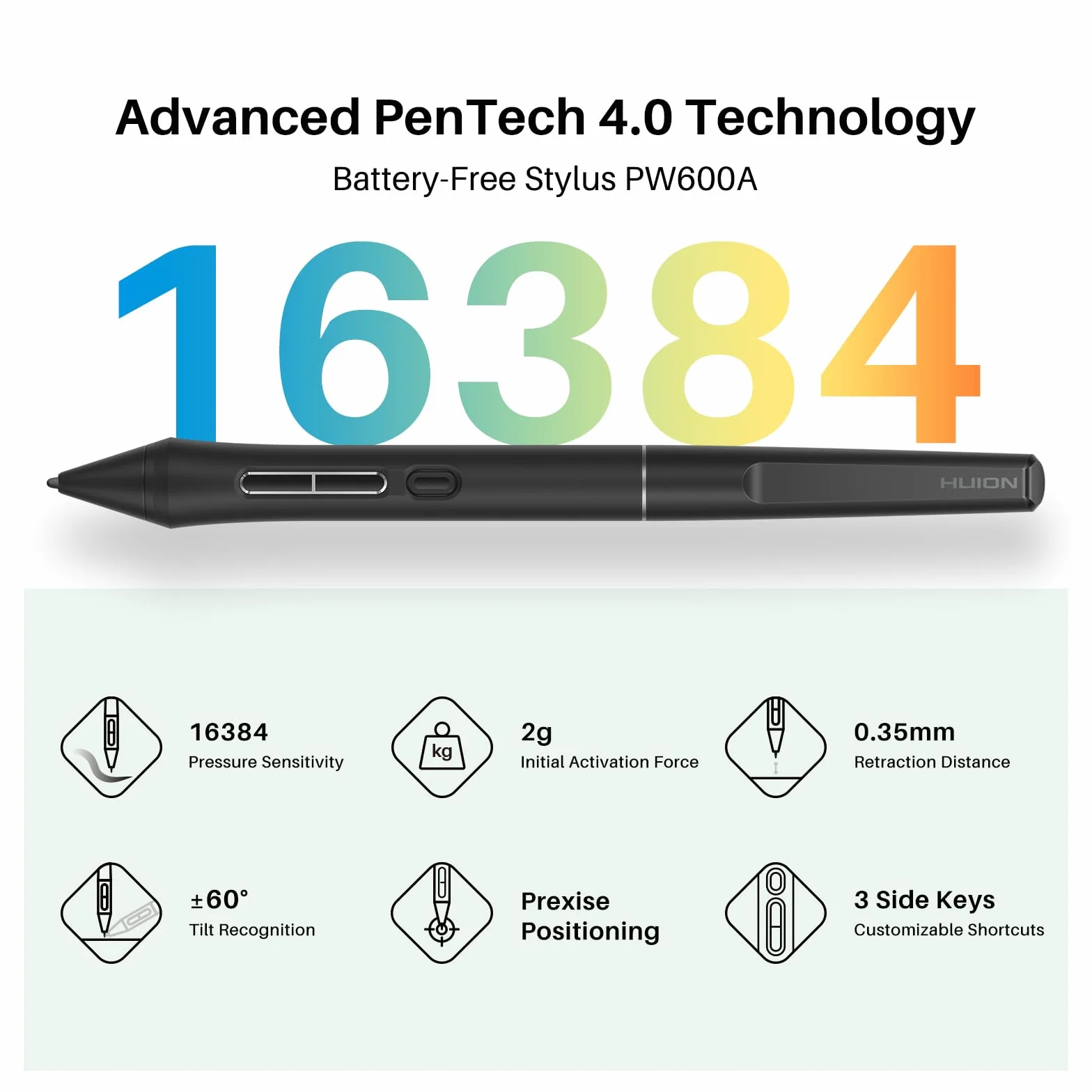 HUION Kamvas 13 (Gen 3) SE Tablet graficzny z ekranem 13,3" PenTech 4.0 PenTech 4.0, nacisk pióra 16384 do komputerów PC, Mac, Android