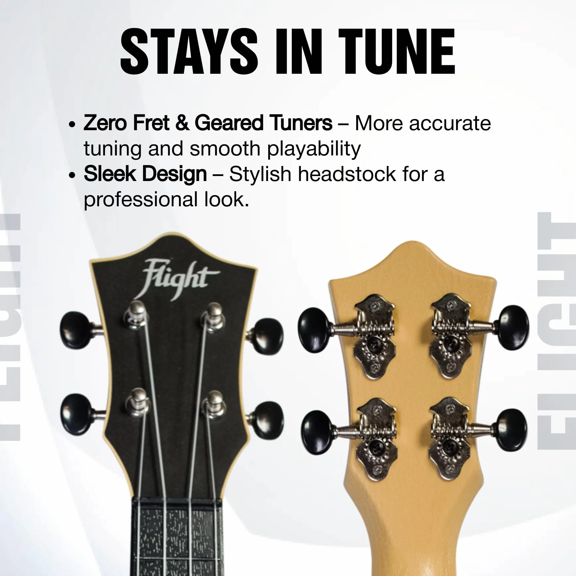 Flight, Travel Series ukulele sopranowe, czarne (TUS-35 BK)