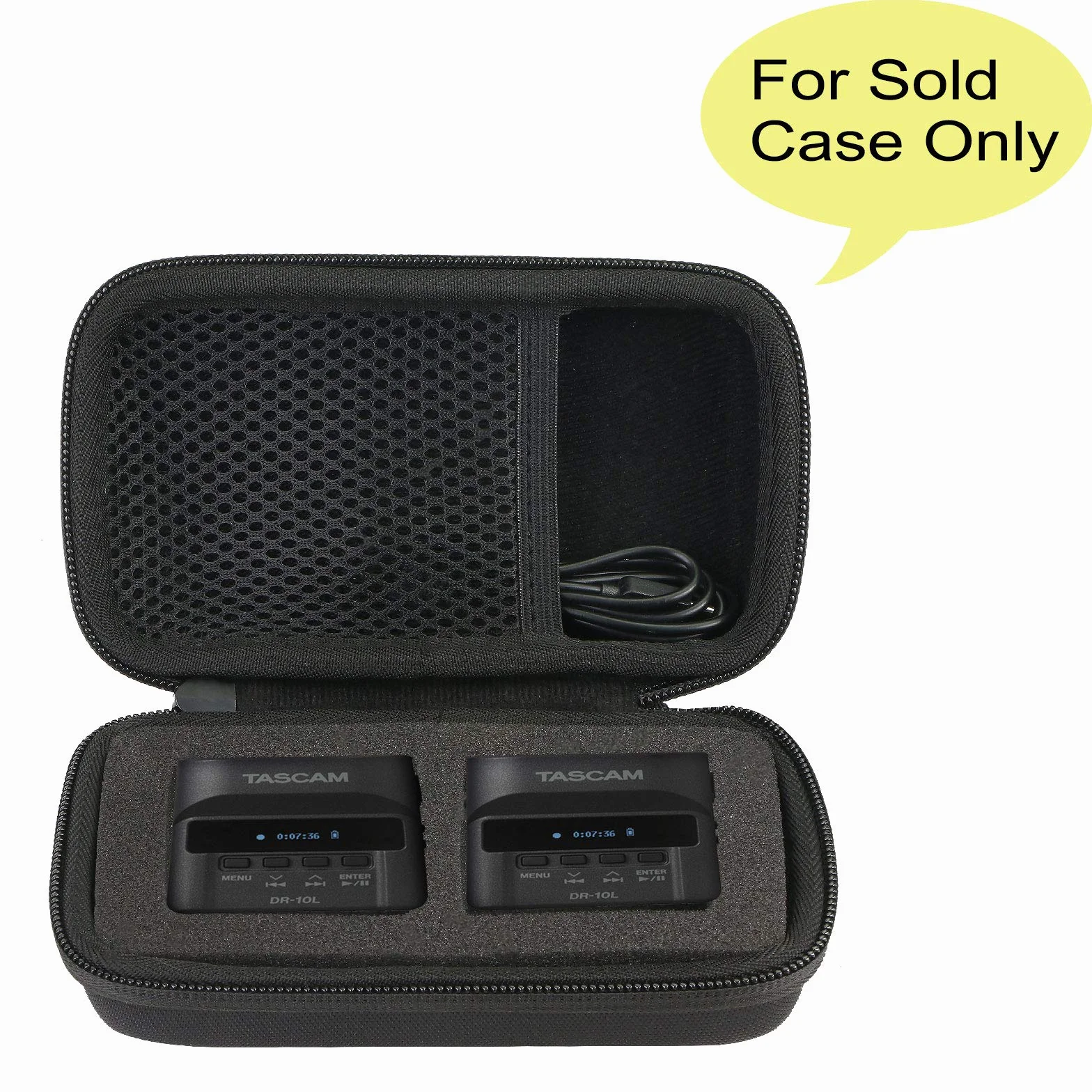 co2CREA Torba do przechowywania cyfrowego rejestratora audio Tascam DR-10L/LW (tylko obudowa) (czarna)