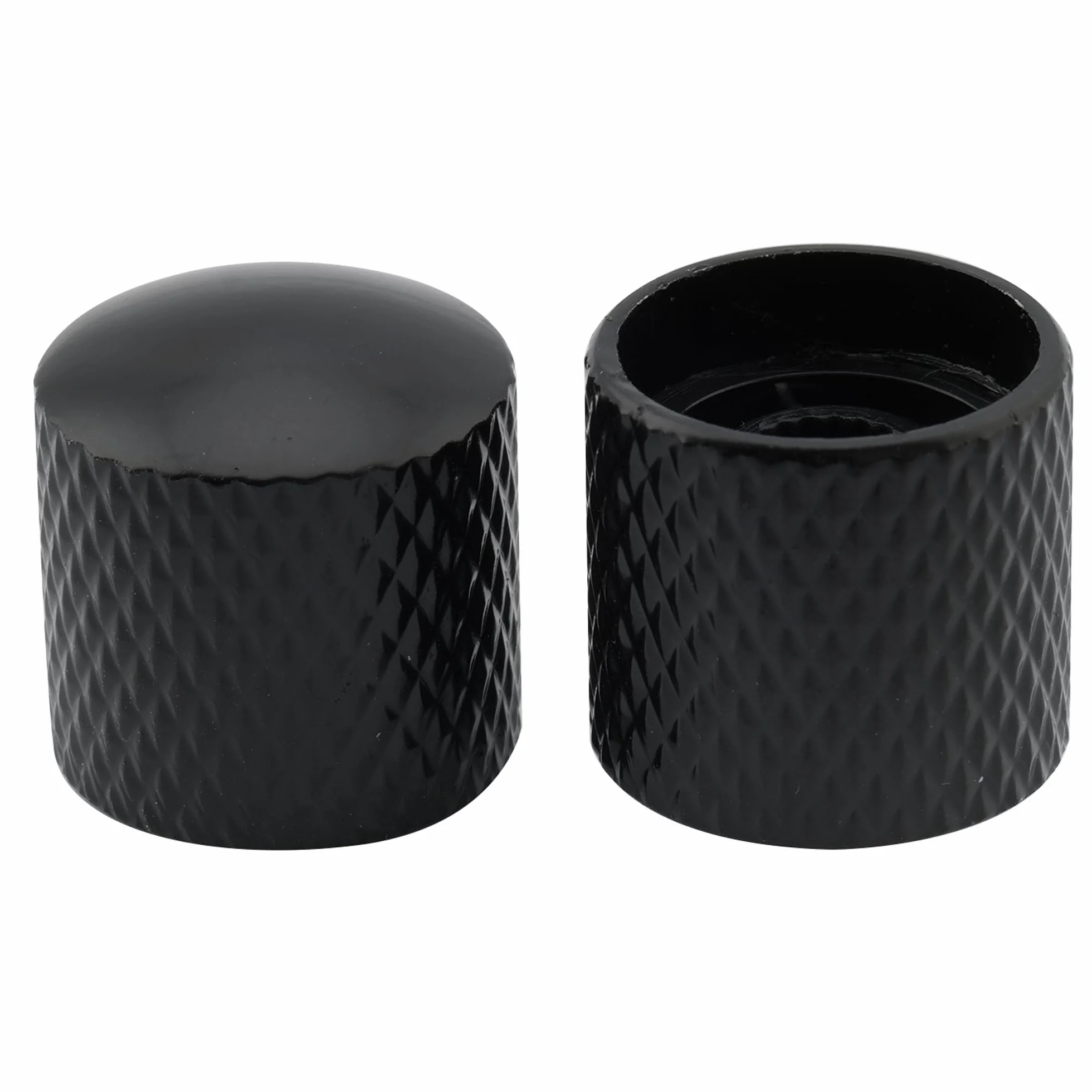 Musiclily Metryczna 6mm Metalowa Gałka Dome Knobs do Gitary Elektrycznej Telecaster lub Precision Bass, Czarny (4 szt.)