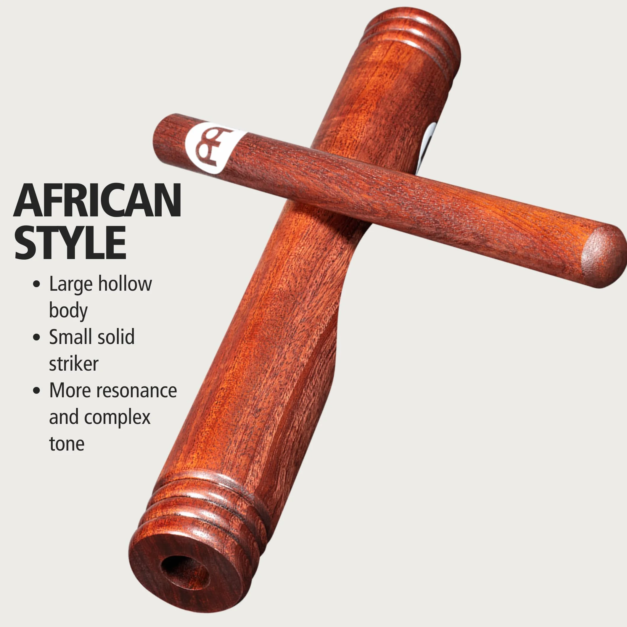 Meinl CL3RW African Wood Claves, Redwood - Klawes
