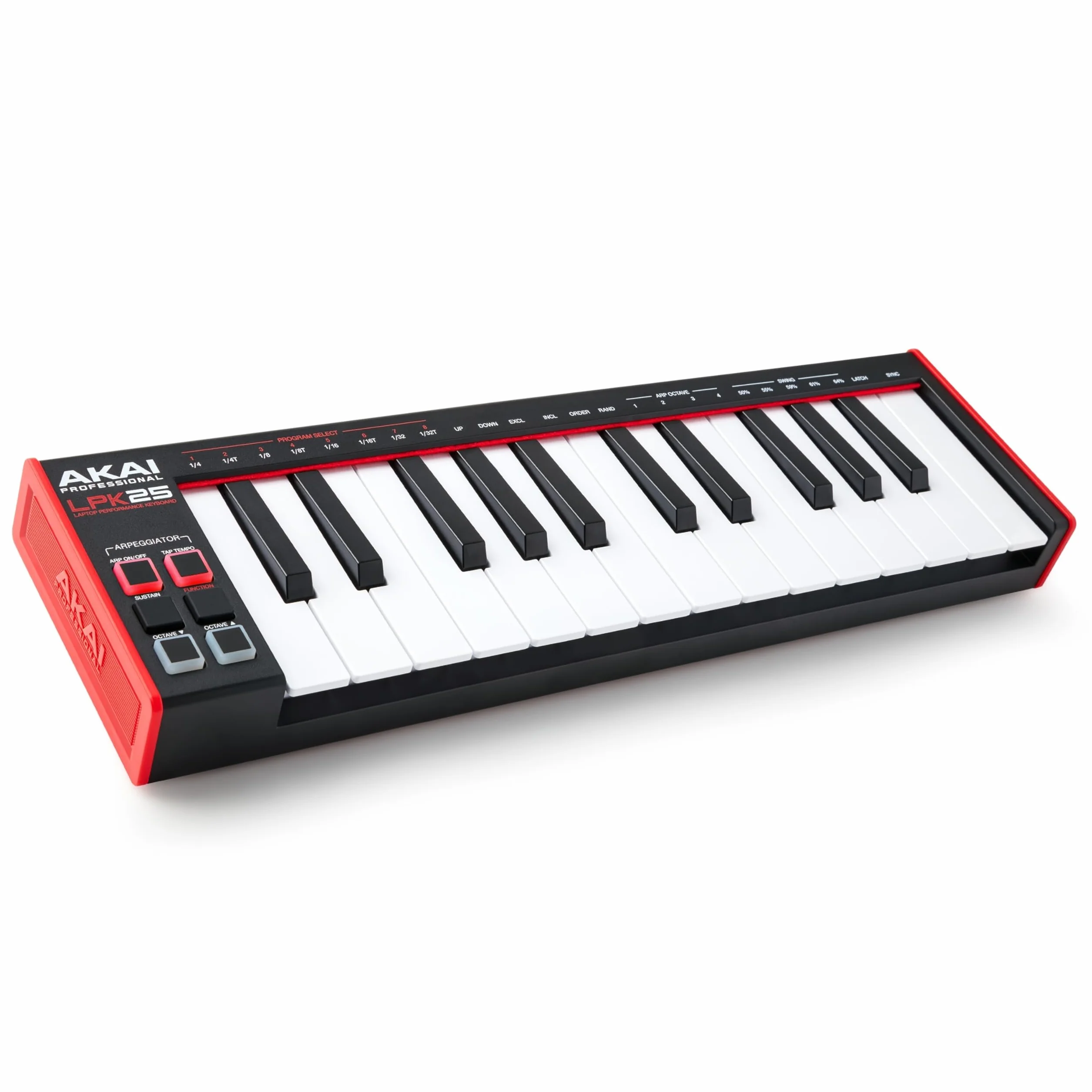 Akai Professional LPK25 - Klawiatura USB MIDI (Mac i PC) z 25 Responsywnymi Klawiszami Syntezatorowymi, Arpeggiatorem i Programami do Produkcji Muzyki