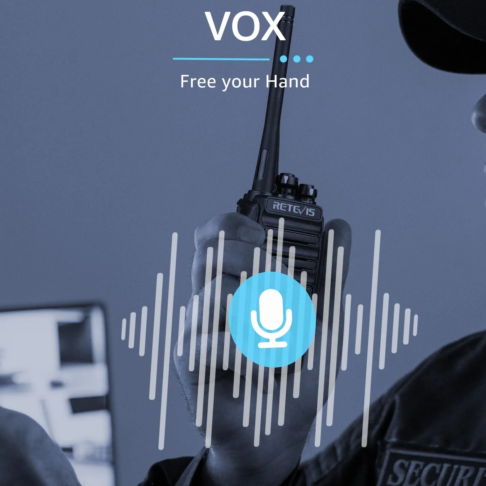 Retevis RT24 Walkie Talkie, Krótkofalówki PMR446 bez Licencji, Profesjonalne Walki Talki z Dużym Zasięgiem, Wytrzymały VOX Radiotelefon ze Słuchawkami, na Dorosłych Kemping Domowe(czarny, 1 para)