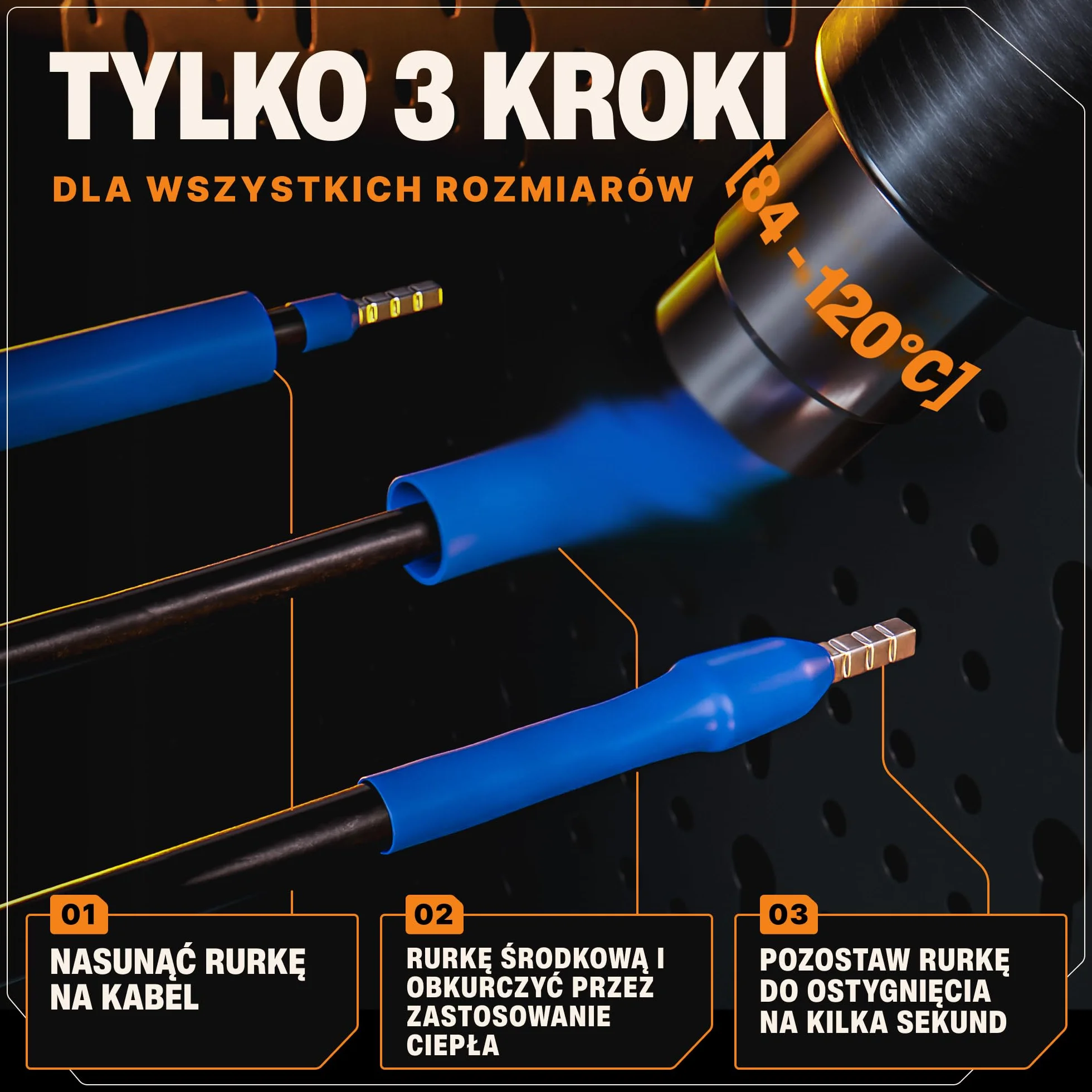 BAURIX® Zestaw rur termokurczliwych 850 sztuk - Kolorowy asortyment rur termokurczliwych- Stosunek skurczu 2:1 - Rury termokurczliwe - Rury izolacyjne do kabli - Zestaw rur termokurczliwych