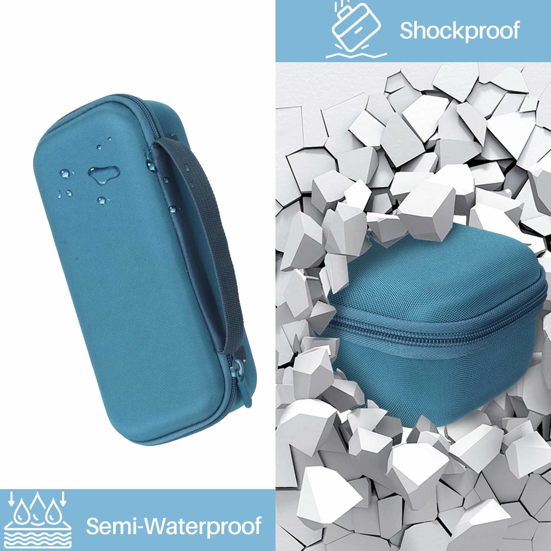 Lebakort Twarde etui kompatybilne z przenośnym głośnikiem Bluetooth Bose SoundLink Flex (2. generacji) (granatowa obudowa)