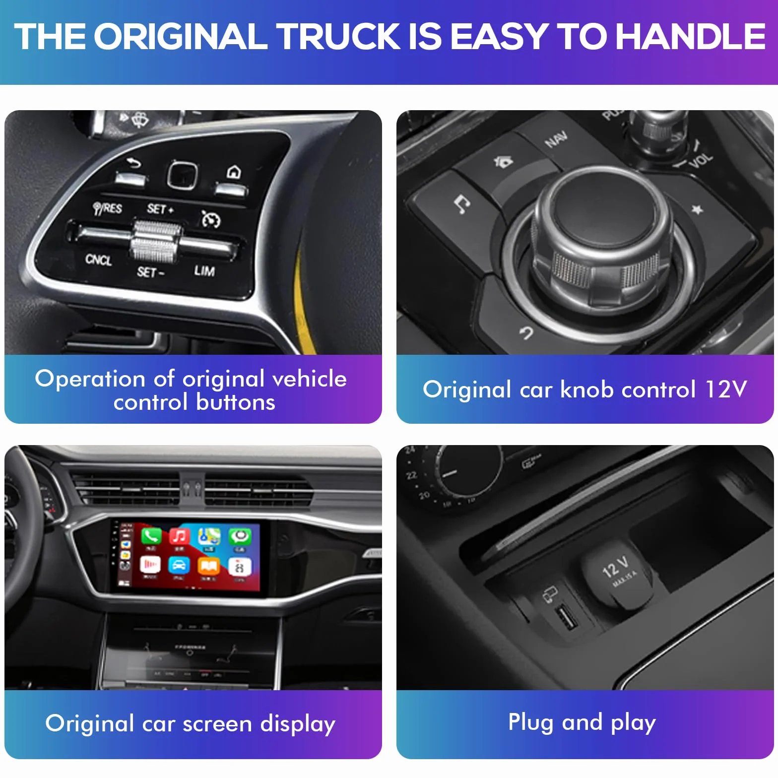 Adapter bezprzewodowy CarPlay 2 w 1 - USB-A/C Mini Android Auto dla iOS 12+ i samochodów z kablem CarPlay, Plug and Play