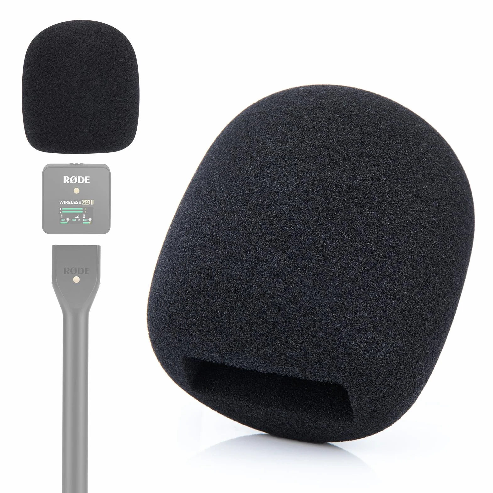 SUNMON Kompatybilny z Rode Wireless Go 2 - pamięć podręczna mikrofonu bezprzewodowego, poprawia jakość dźwięku, filtr pop do bezprzewodowego Go, bezprzewodowego GO 2, bezprzewodowego