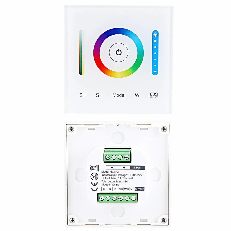 Sterownik LED do panelu dotykowego MIBOXER do zmiany koloru paska świetlnego RGB/RGBW/RGB + CCT.