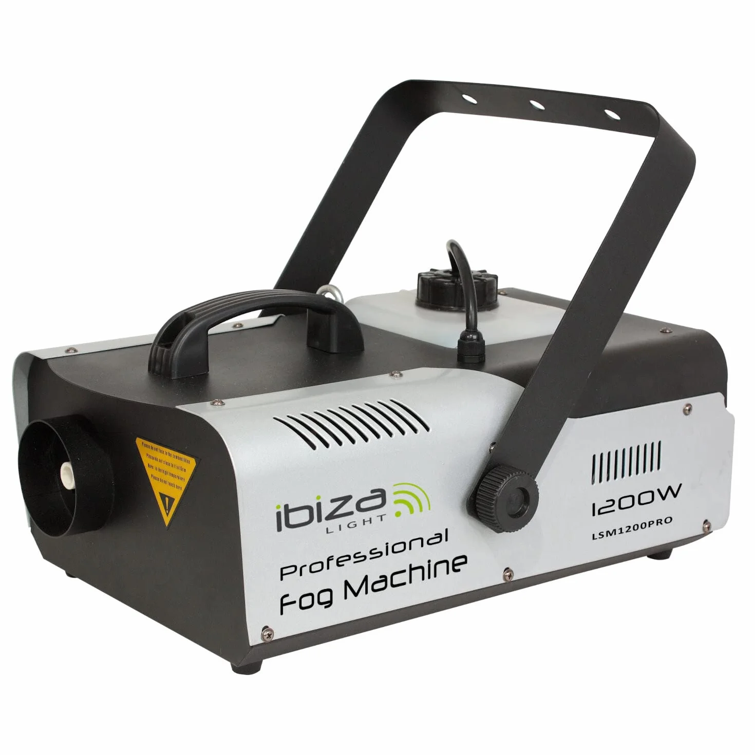 Ibiza - LSM1200PRO - Profesjonalna maszyna do mgły 1200W programowalna za pomocą DMX i pilota - Czarny