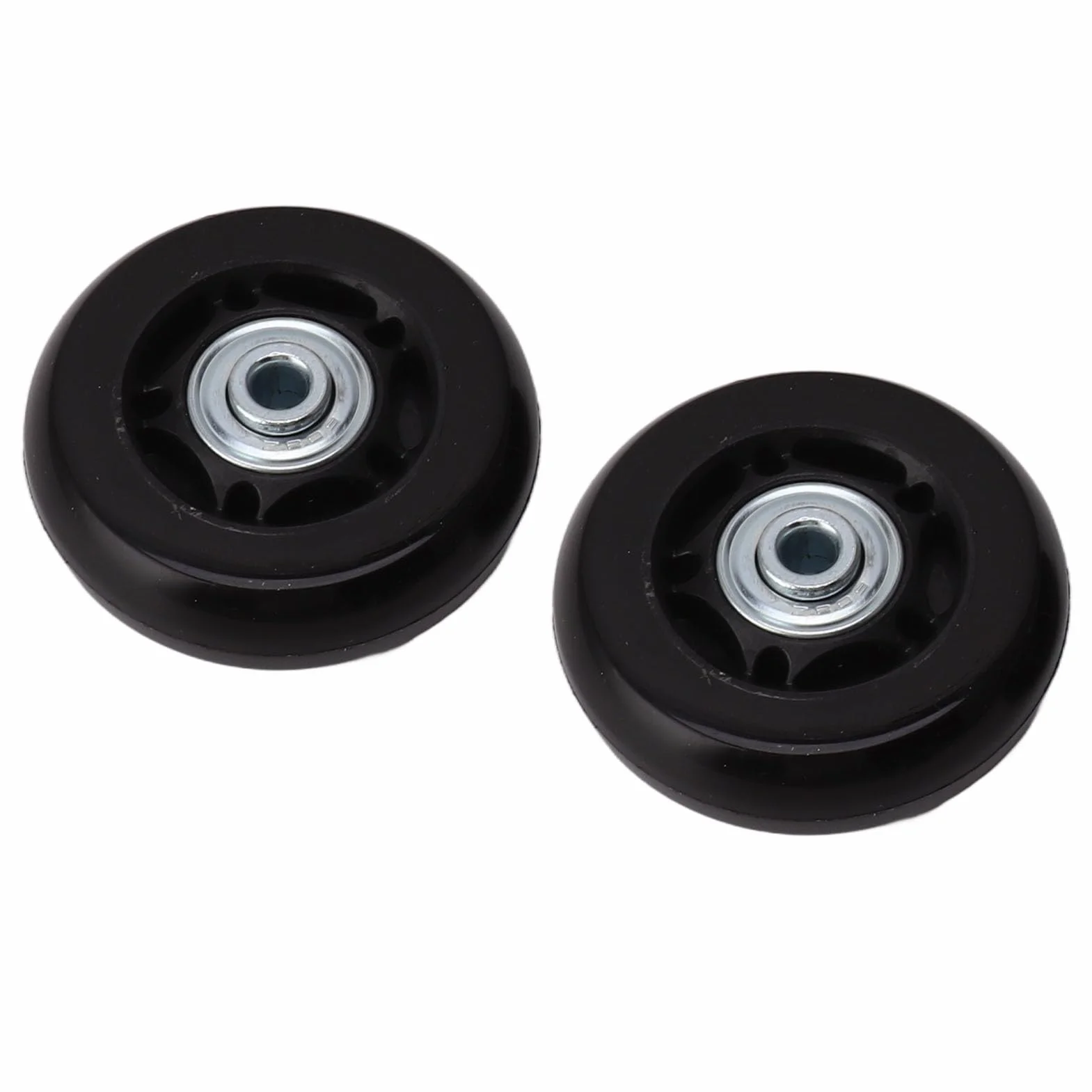 Zestaw 2 zapasowych kółek do bagażu 54 mm/60 mm/64 mm, uniwersalne kółka liniowe z narzędziem instalacyjnym, gumowe kółka obrotowe do walizki bagażowej (60 x 24 mm)