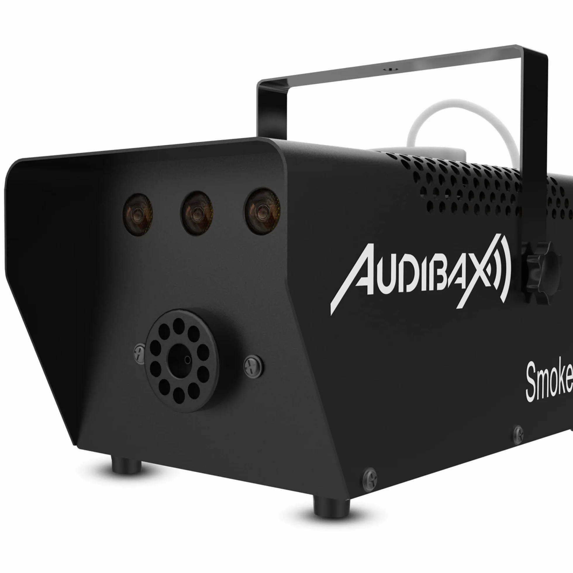 Audibax Smoke 700 LED - Maszyna do dymu z oświetleniem z efektem ognia - zdalnie sterowana maszyna przeciwmgielna - Moc 700 W - Pojemność 250 ml - Dym na minutę 100 m3 - Ogrzewanie w 4 min