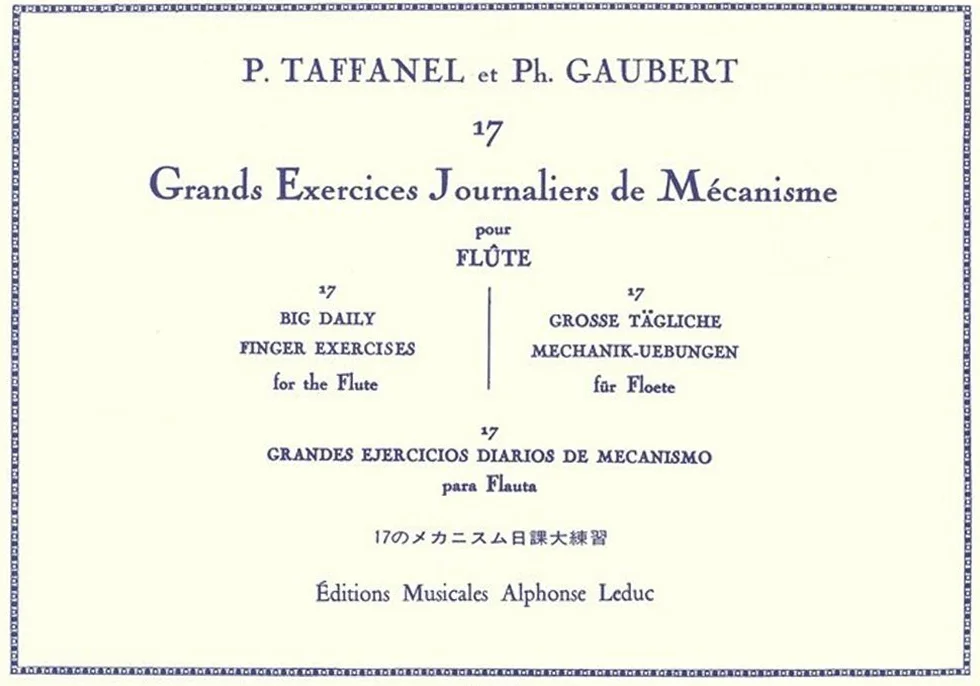 Paul taffanel & philippe gaubert 17 grands exercices journaliers de mecanisme - flute traversiere