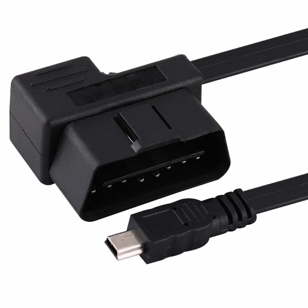 DEWIN Kabel OBD2 USB, 180 cm Auto OBD-II OBD2 EOBD 16-stykowy przedłużacz diagnostyczny do mini kabla USB