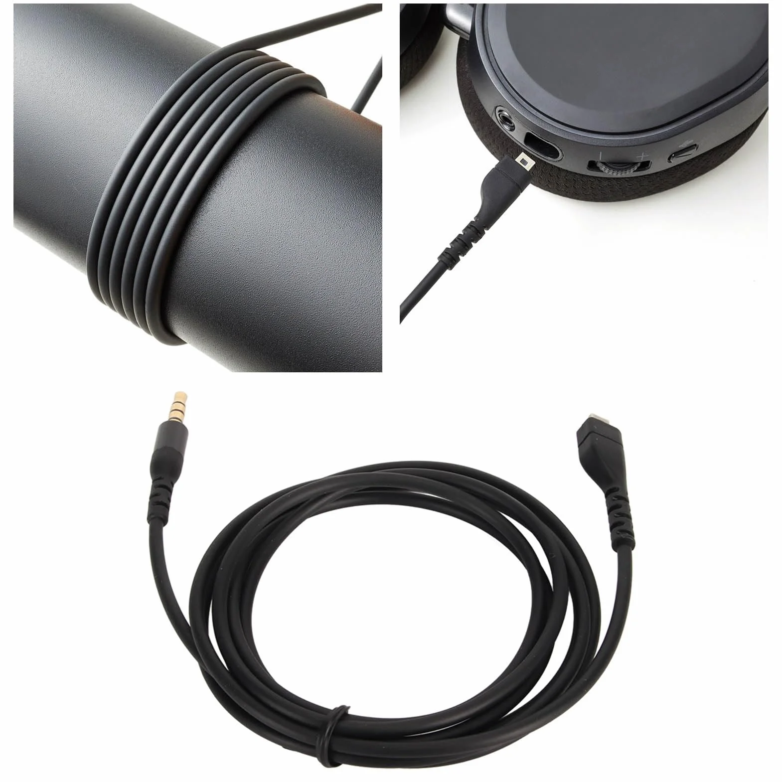 Kabel Audio Zestawu Słuchawkowego, Wymienny Kabel Audio, Kompatybilny ze Słuchawkami do Gier 3, 5, 7, Pro, Prime Gaming, 1,5 Metra