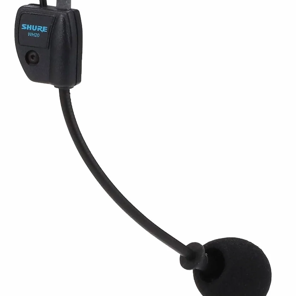 Shure WH20 Dynamiczny mikrofon słuchawkowy, przewodowy - wytrzymały, lekki, bezpieczny i dopasowany dla aktywnych użytkowników mikrofonów, instruktorów, muzyków, złącze XLR (WH20XLR)