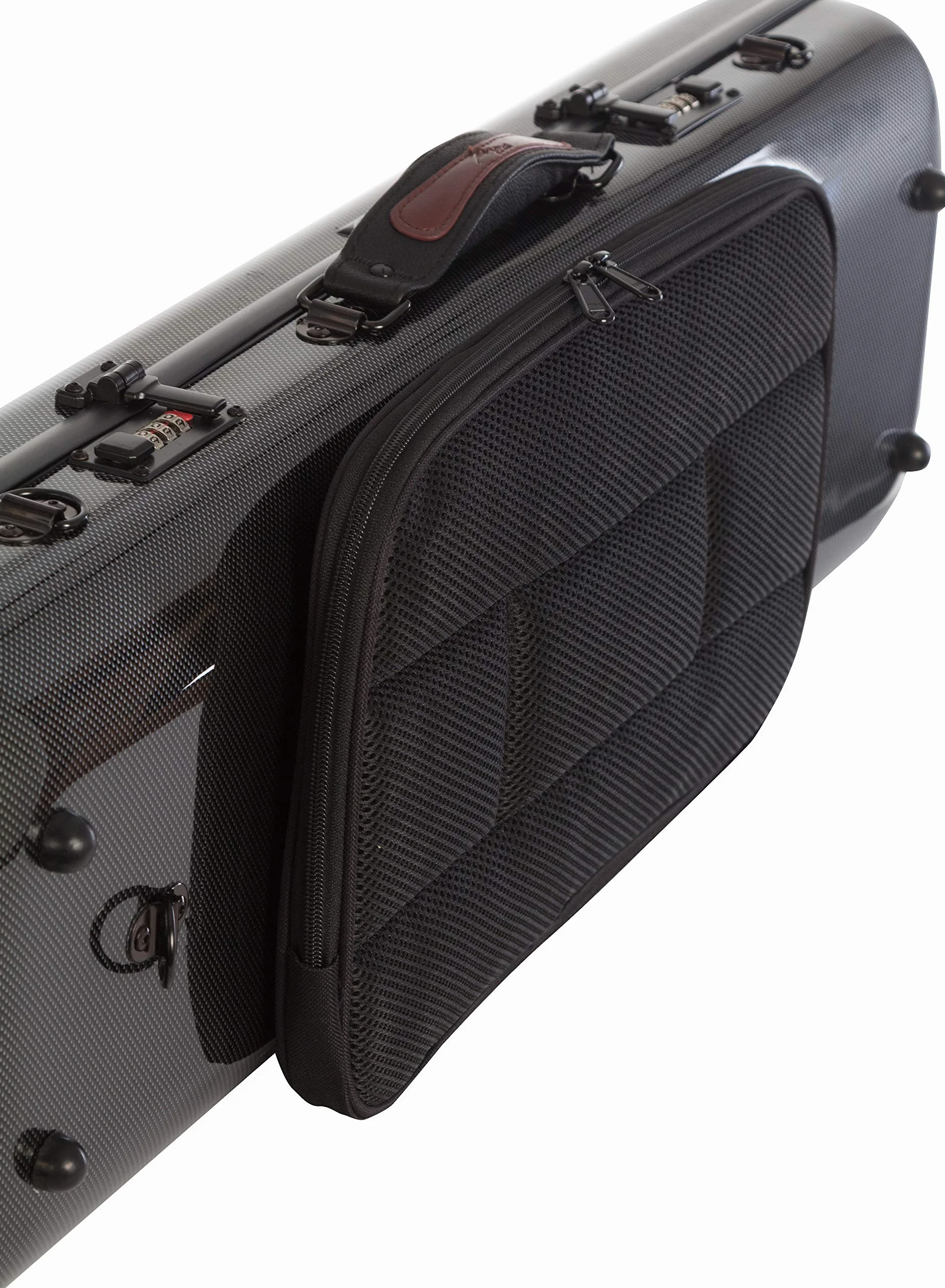 Futerał skrzypcowy Fiberglass Safe Oblong 4/4 point czarny - oliwkowy M-case + torba na nuty