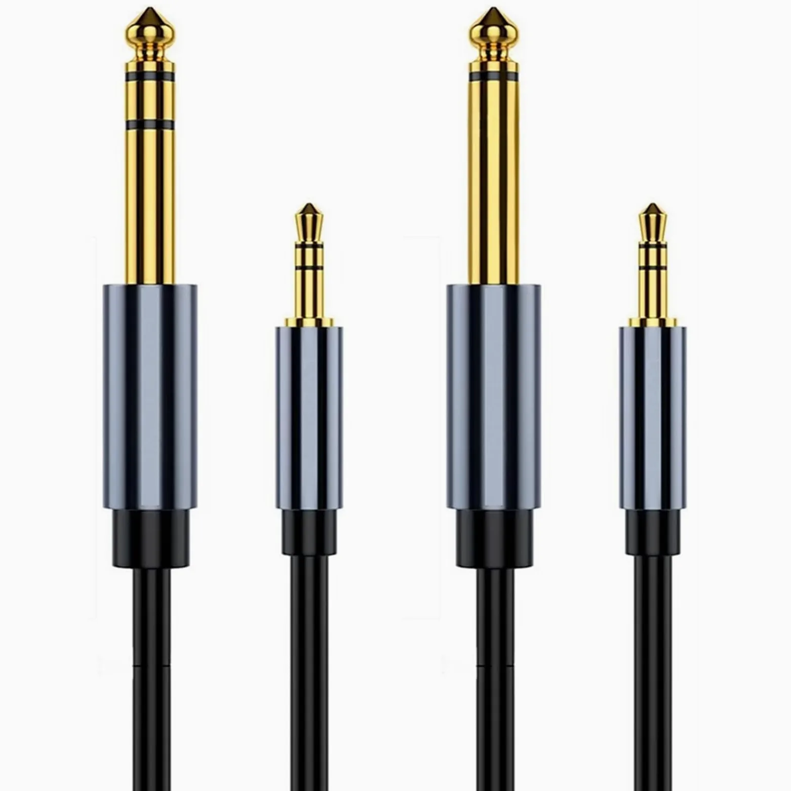 akcesoria do gitary 3,5 Mm Do 6,5 Mm Kabel Audio Jack Z Męskiego Na Męskie Zbalansowane Kable Do Wzmacniacza Komputerowego Mikser Głośnik Gitarowy (Color : TS And TRS, Size : 3m)