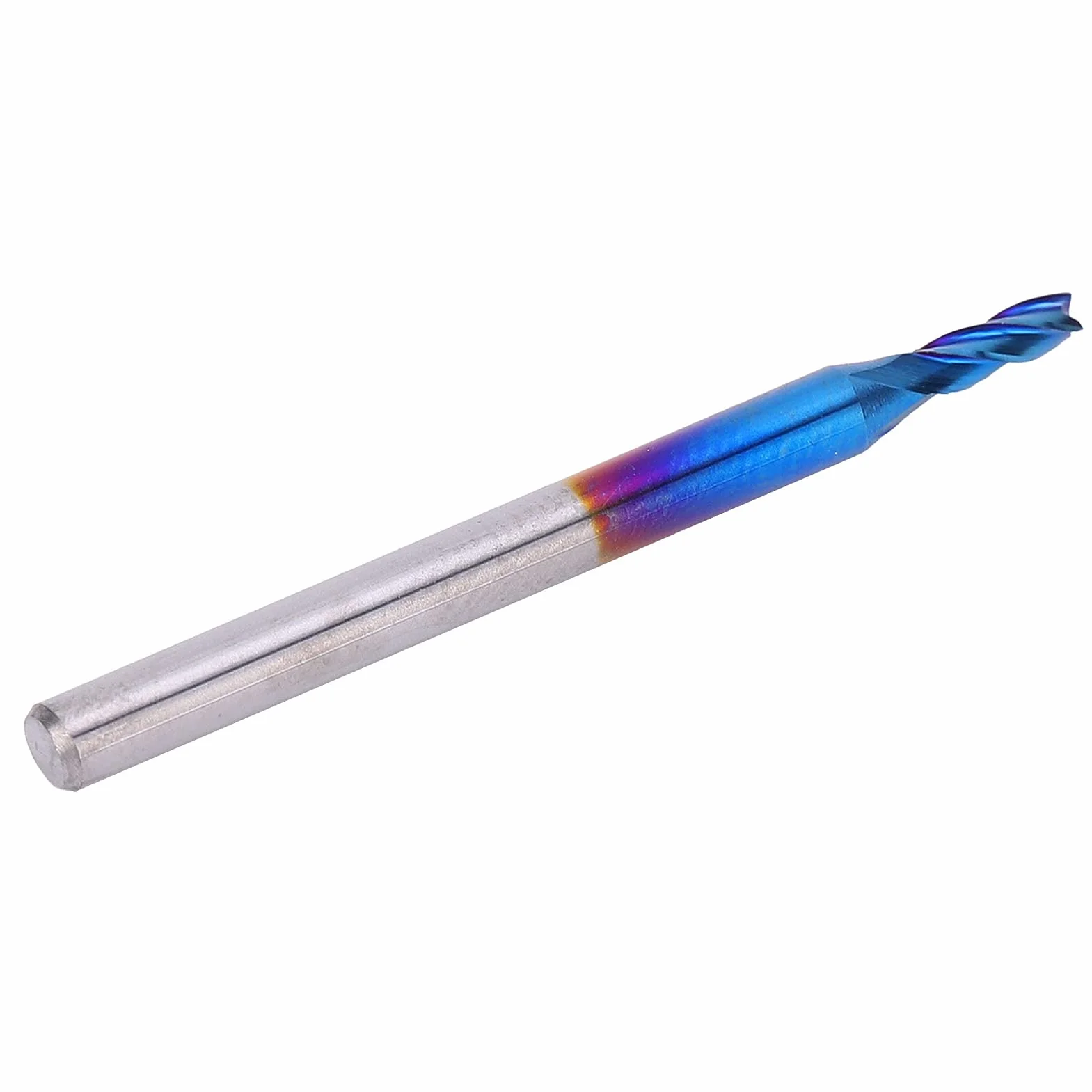 Frez Mavaol ze stali wolframowej, 4-ostrzowy frez palcowy z powłoką Nano Blue, wysoka prędkość, zużycie, do maszyn CNC i zastosowań frezarskich (3.175 * 2 * 5)