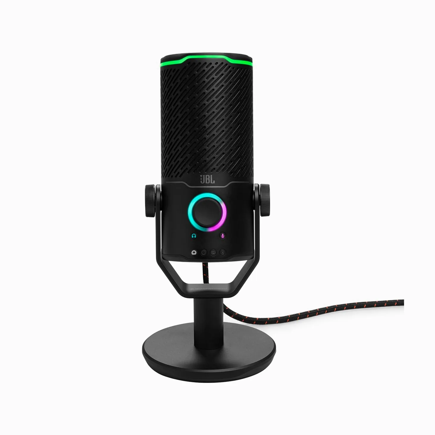 JBL Quantum Stream Studio, Mikrofon USB, Czarny | Nagrywania i Gier, 4 Charakterystyki Odbioru Głosu, Miernik RGB VU, Kompatybilny z JBL QuantumEngine