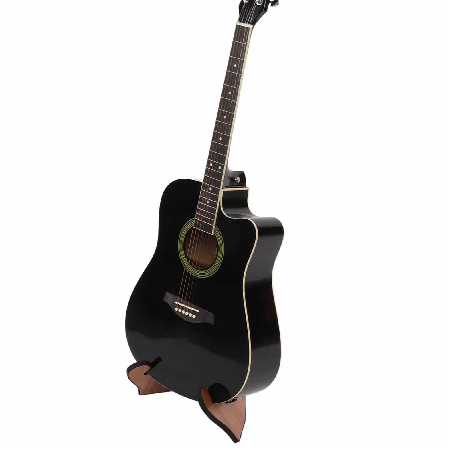 VINGVO Stojak na gitarę, Fentar stojak na gitarę z drewna, uniwersalny stabilny antypoślizgowy stojak na gitarę, przenośny zdejmowany uchwyt na instrumenty strunowe do gitary