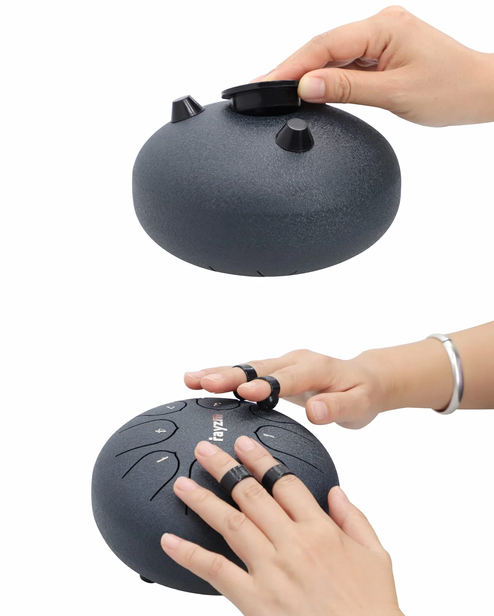 Rayzm Stalowy bęben językowy 15 cm 8 nut skala diatoniczna C-Key instrument perkusyjny