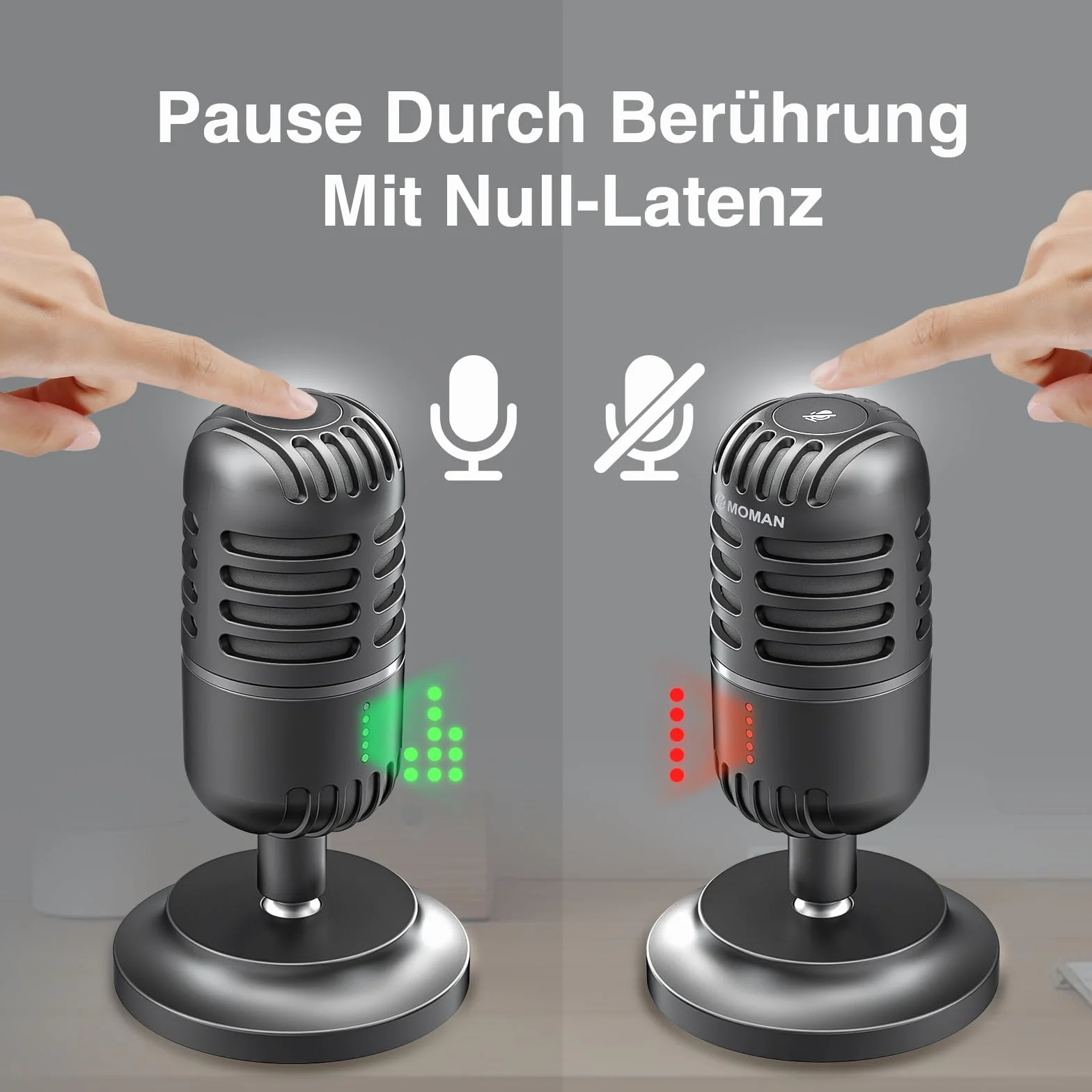 Mikrofon PC, mikrofon strumieniowy do PC, PS4, PS5, kondensacyjny mikrofon USB C do gier, podcastów, nagrywania, streamingu, wyciszenia/wzmocnienia, adapter do telefonu, kompatybilny z Mac, Winows