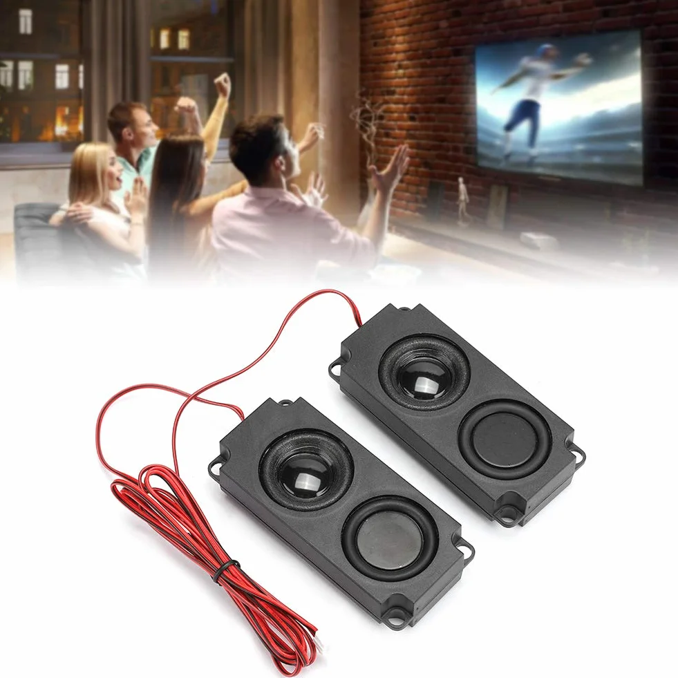 Głośnik Lautsprecher 8 Ohm 5 W Abs 8 Ω 5 W Przenośny Ciężki Bas Wnęka 40 Mm Magnetyczny Podwójny Głośnik do Telewizora Haut Parleur Tv Czarny