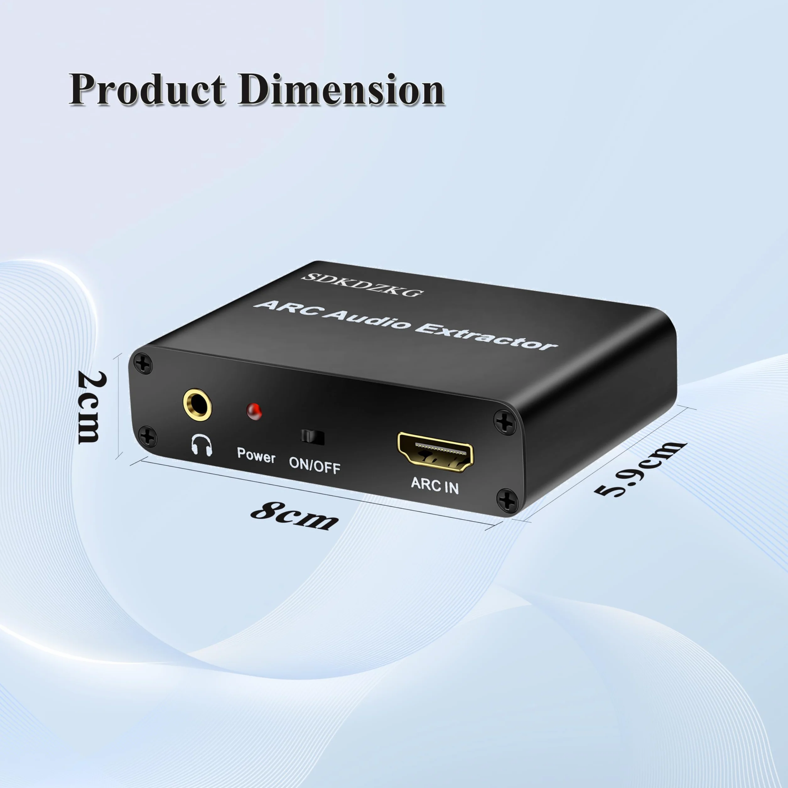 HDMI ARC Audio Konwerter, HDMI ARC Ekstraktor Adapter z Cyfrowy Optyczny Toslink SPDIF Koncentryczny oraz Analogowe RCA L/R 3,5 mm Stereo Audio Konwerter dla HDTV Wzmacniacz Soundbar Głośnik