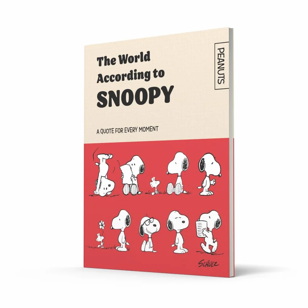 Official Peanuts: The World According to Snoopy: ALL NEW, a gift book of iconic quotes from the comic strips, celebrating 75 years of Peanuts!