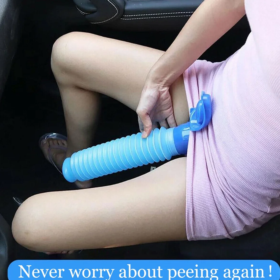 Termokurczliwy pisuar, 2 sztuki, 750 ml, dla mężczyzn i kobiet, przenośny, przenośny nocnik, butelka na mocz, wielokrotnego użytku, awaryjny pisuar do korków i kolejek, do samochodów kempingowych