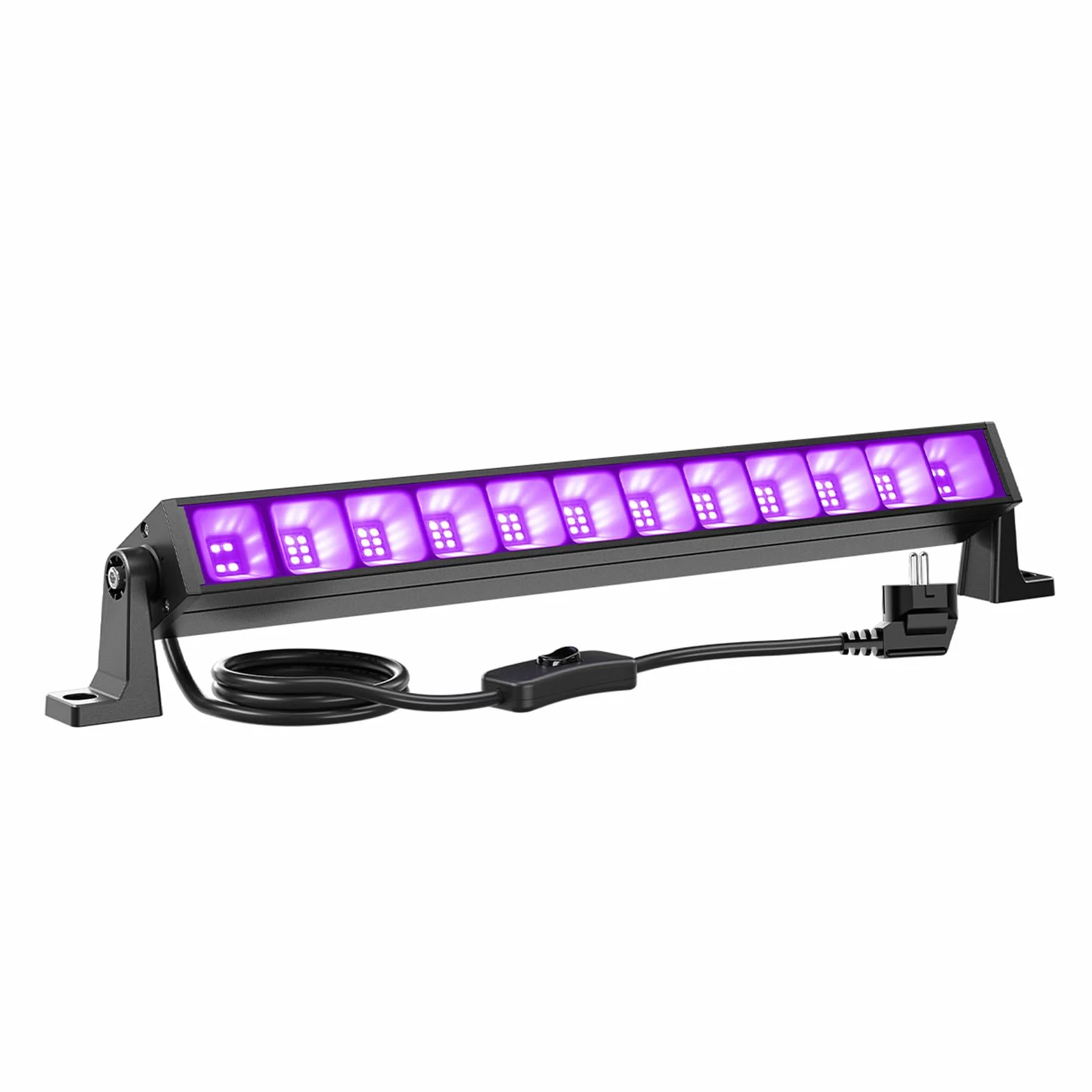 Onforu Czarne Światło LED, 27 W, Lampa UV Bar z Wtyczką, IP66, Wodoszczelny Reflektor Na Zewnątrz, Fluorescencyjny, 60 Diod LED, z Włącznikiem, Na Imprezę, Dekoracja