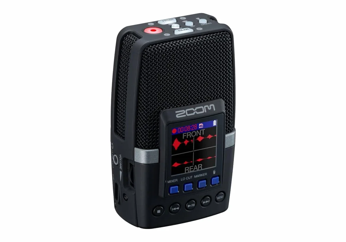 ZOOM H2essential Handy Recorder – Przenośny rejestrator audio 32-bit float z 3 mikrofonami do nagrań surround – Idealny do podcastów, muzyki, transmisji – Wersja UE – Czarny