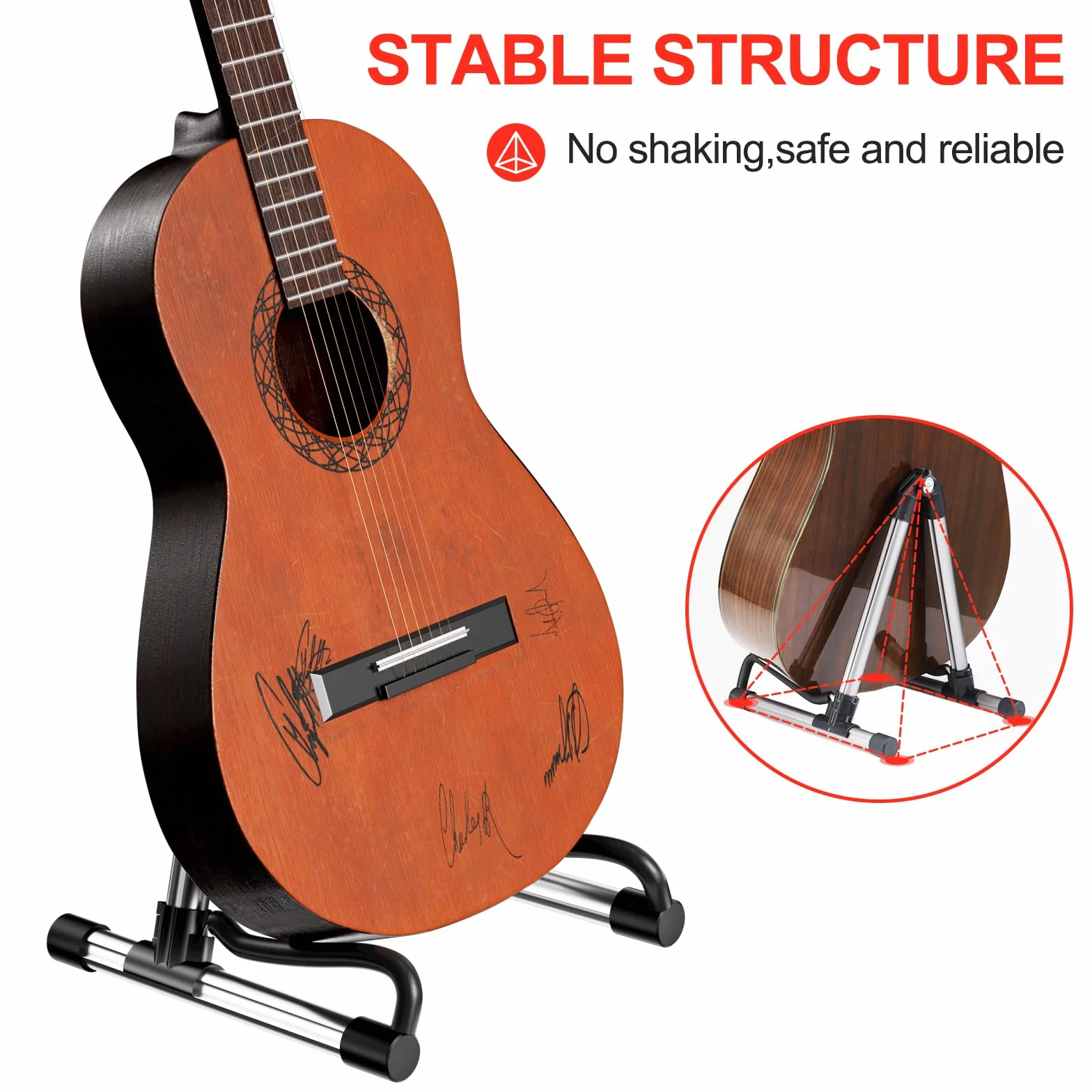 Ceisazira Stojak na gitarę w kształcie litery A uniwersalny