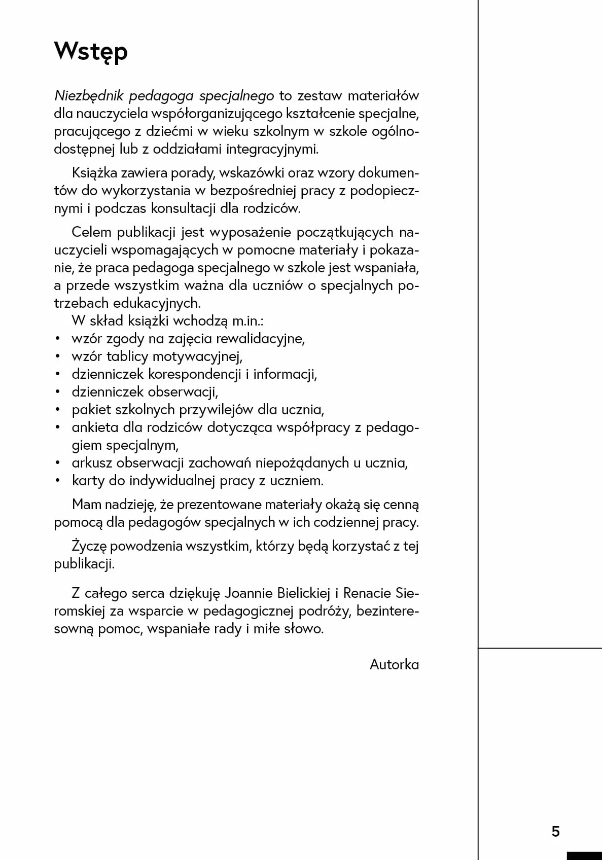 NIEZBĘDNIK PEDAGOGA SPECJALNEGO: Materiały dla nauczyciela współorganizującego kształcenie specjalne w szkole ogólnodostępnej lub z oddziałami integracyjnymi