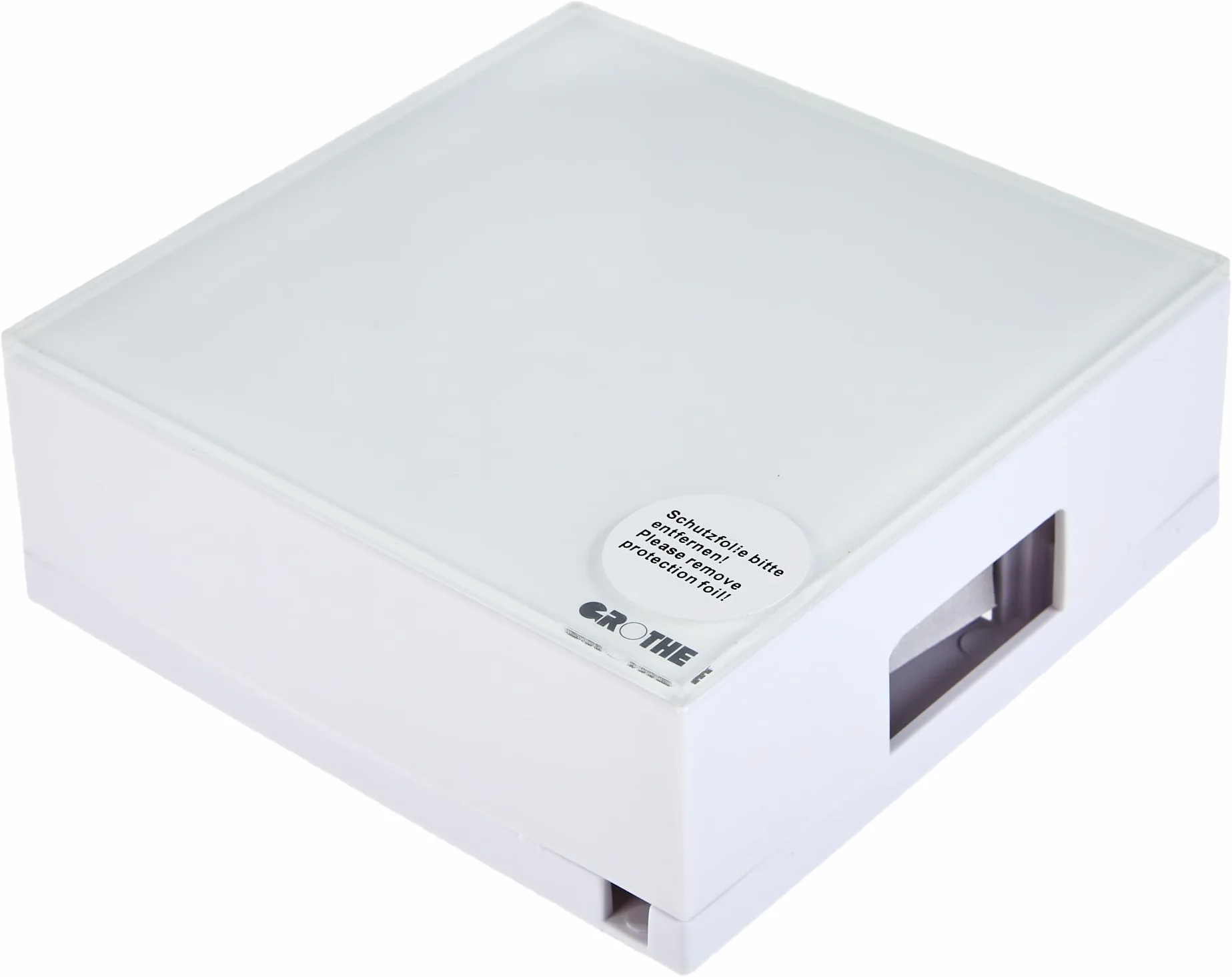 UNITEC Dwudźwiękowy gong Luna, szklany blat, okablowany na stałe, 83 dB, 8 do 12 V prądu zmiennego lub blokada 9V, biały
